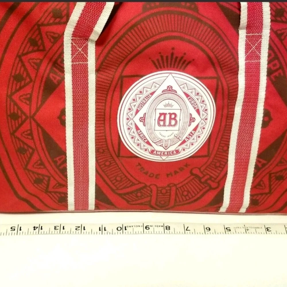 Rarely Used Collectible Breweriana Budweiser Beer Cooler Bag Red Holds 24 Cans - Picture 5 of 5